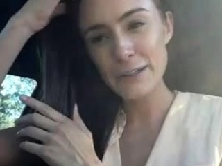 Cute curly brunette solo webcam masturbation