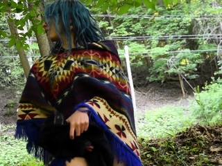 Euro amateur outdoor masturbation