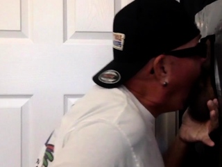 Gloryhole mature DILF blows before bareback bentover