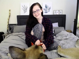 Jessy funny amateur teen brunette toying