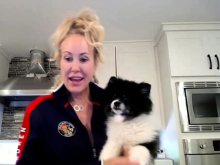 Mature British blonde masturbates