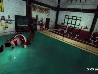 Wrestling 3D Hentai BBC Animation Sex