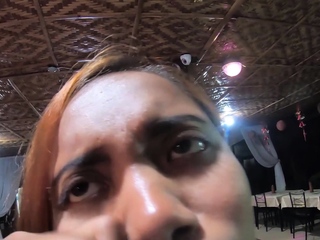 Hot amateur Thai teen playing with BFs balls