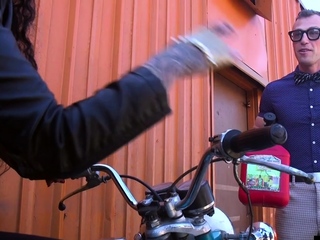 MILF domina dominates over naked male in BDSM session