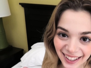 Teen ucks cock POV style