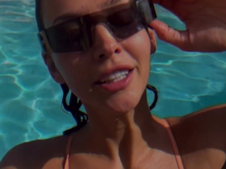 Busty brunette with big boobs rides cock