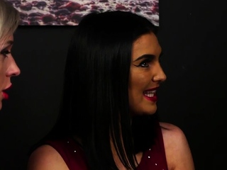 CFNM classy MILFS suck and jerk in group