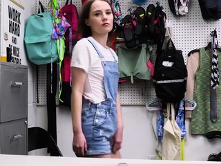 Cute brunette teen caught and fucked