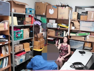 Cute teen finds herself in the back room