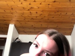Epic dildo blowjob  throatjob by thick white girl