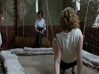 Eva Green accompanied by a number of other girls as they