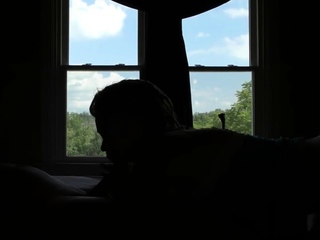 High heels upskirt fuck with panties to the side and creampi