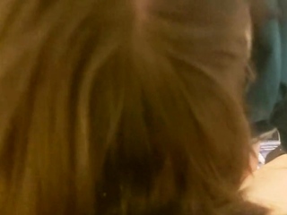 Making his dick throb with my mouth