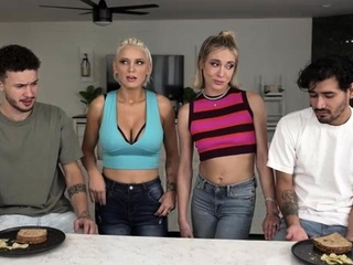 Milfs Aiden Ashley and Kenzie Taylor swap stepsons to make