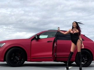 Outdoor anal solo and masturbating blonde