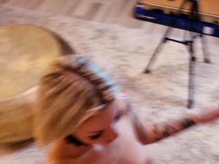 Petite german blonde amateur teen at homemade POV sextape