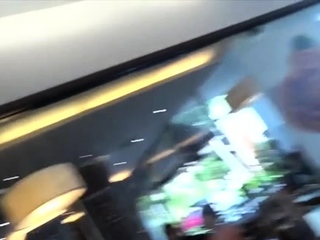 Raunchy teen oriental babe Nana blows before doggy