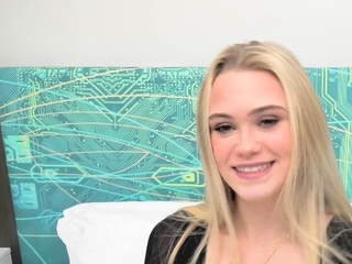 This cute blonde 18 yr old is brand new to porn