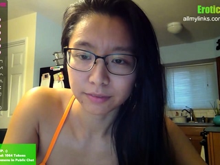 Amateur young brunette enjoys dildo on solo masturbation