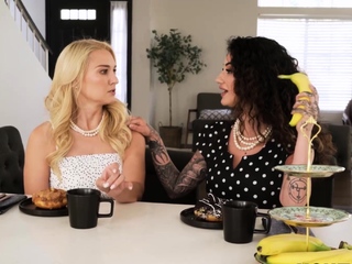 Arabelle And Julia Teach Cock Worship on Stepsons