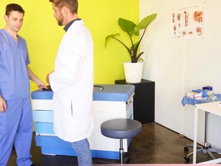 Beautiful bearded sexy doctor vs patient