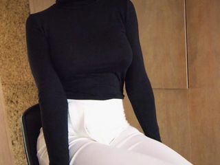 Beautiful big tits blonde shows hot body