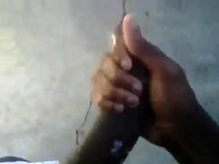 Big Black Dick cumming in Public