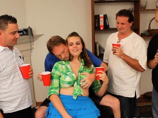 Big Tit Southern Bitch ANAL Gang Bang