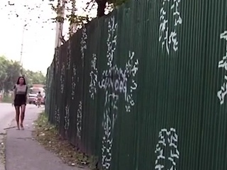 Captivating exotic bimbo Abby gets head and cuchy banged