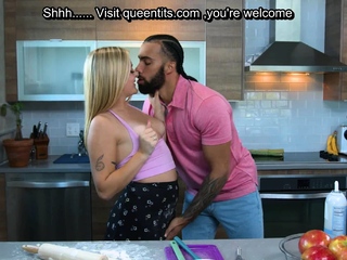 Creampie my GF while she making a blackberry cream pie