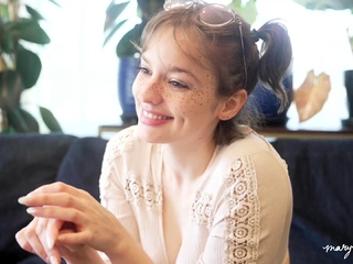 Cute curly brunette solo webcam masturbation