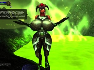 Dumbwhoredslut corrupting her lightforged draenei