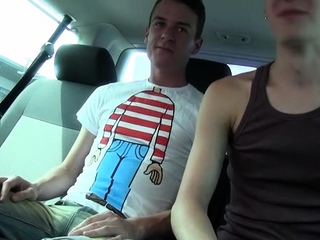 Gracious homo dude gets anal gangbanged enjoys car sex