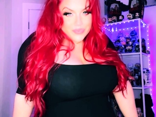 Great Big Boobs On Masturbating Redhead