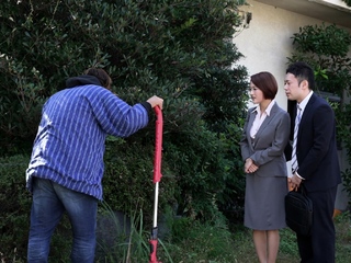 Japanese amateur MILF sucking on dick