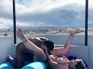 outdoor anal with big ass curvy ebony mom – black on black