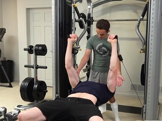 Perverted twink filled in anal hole by big white dick