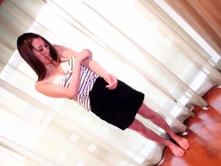 Skinny Japanese MILF Pleases Cock POV Until Creampie