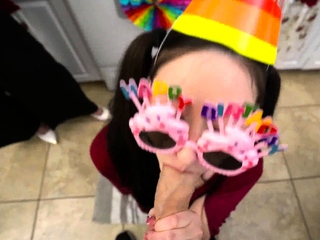 Stepmom and stepsister prepare special birthday party for me