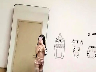 Amateur striptease and Solo masturbation