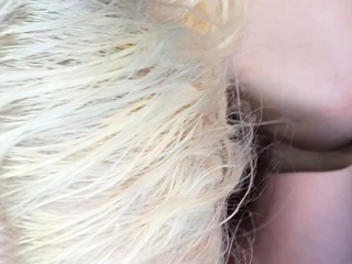 Blonde amateur milf does anal pov