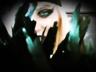 Blonde slave babe looking hot in latex