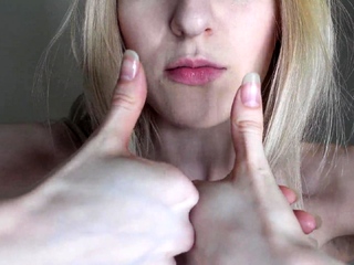 Blonde Teen In Solo Striptease Fun