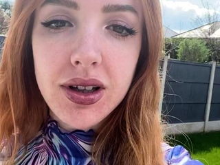 Chubby Redhead Milf Outdoors