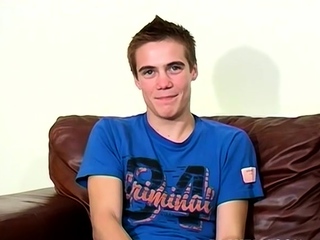 Cute British twink Leo M masturbates solo after interview