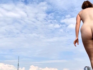 Euro amateur outdoor masturbation