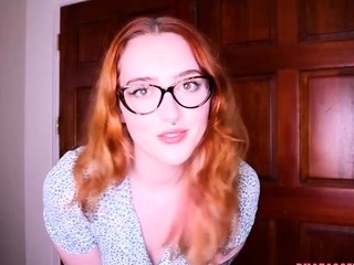 European amateur redhead masturbates on webcam