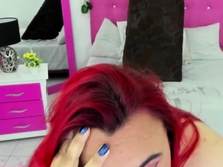 Great Big Boobs On Masturbating Redhead