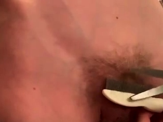LucySpanks – Hairy Pussy Shave and Trim