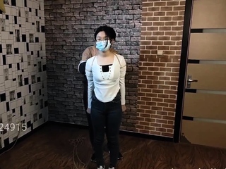 Pussy clamped asian fetish babe